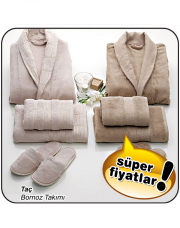TAÇ TEKSTİL BORNOZ SETİ